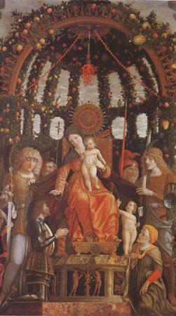 Andrea Mantegna Virgin and Child Surrounded by Six Saints and Gianfrancesco II Gonzaga (mk05) China oil painting art